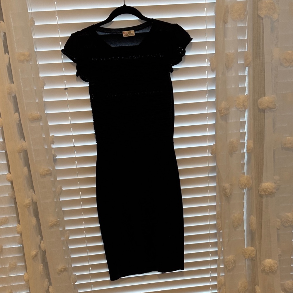 RED Valentino Classic Black Knit Dress
